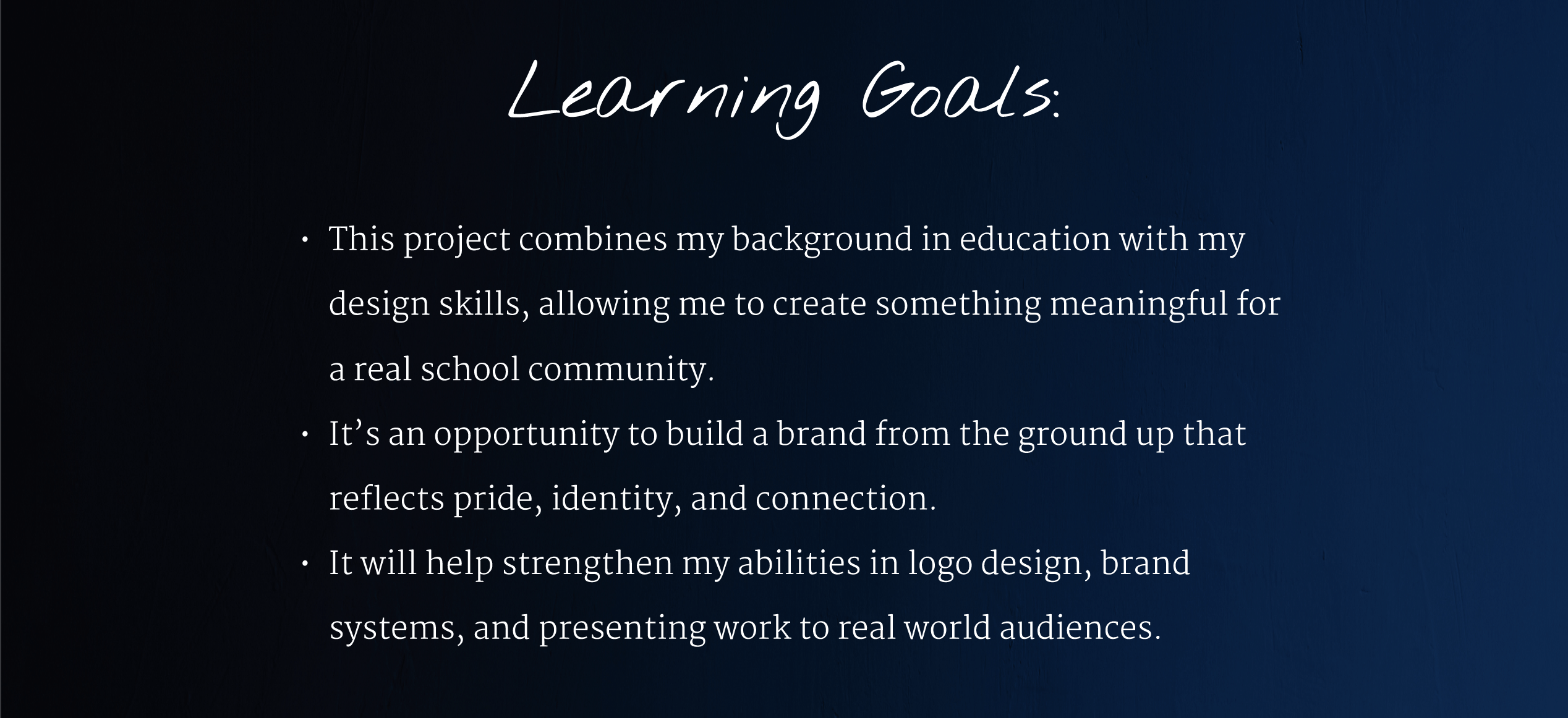 Learning Goals